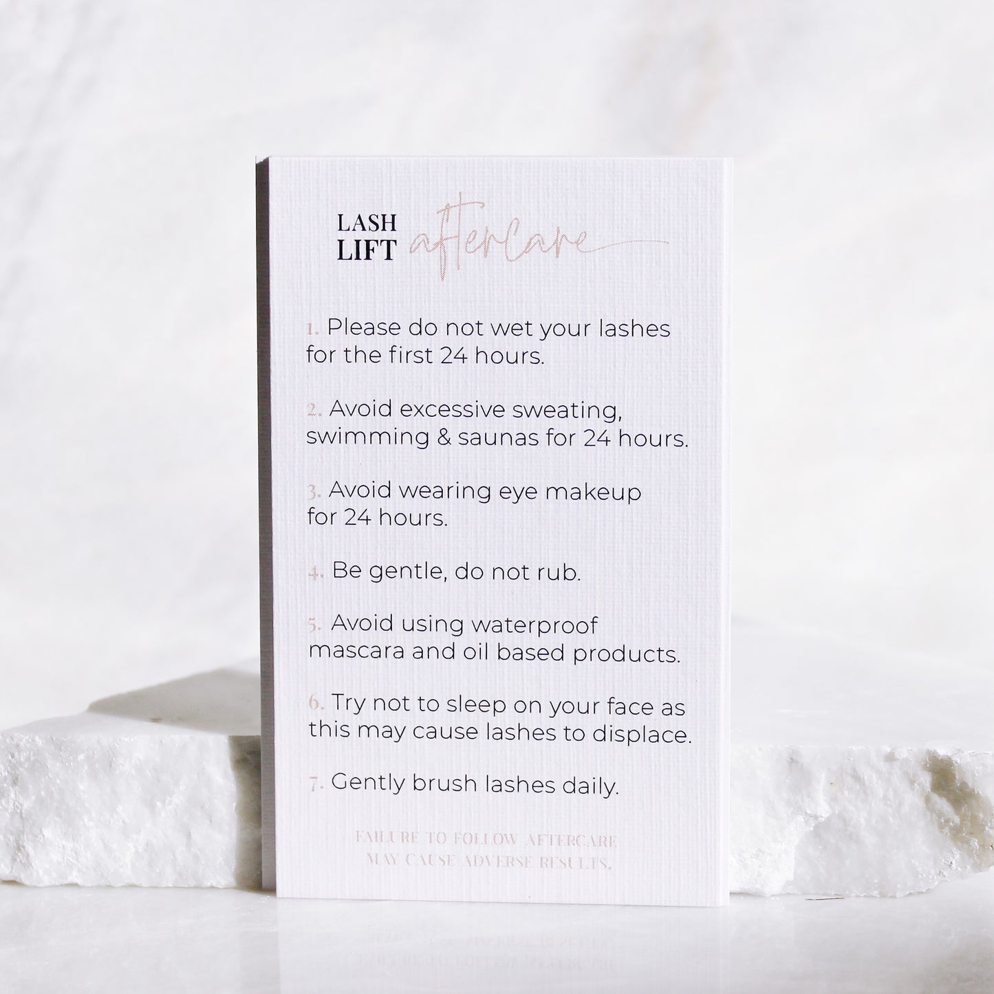 Lash Lift Aftercare Cards