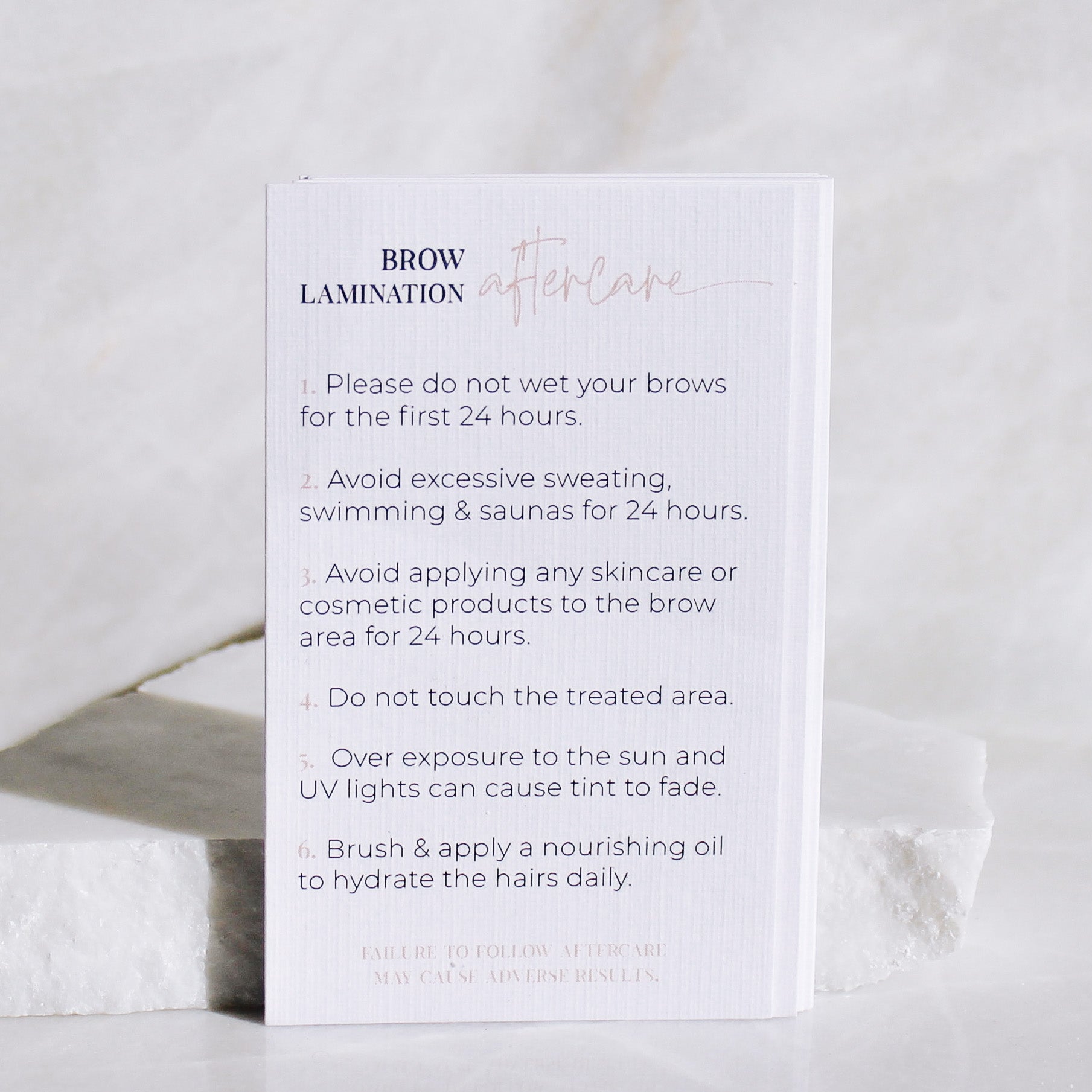 Brow Lamination Aftercare Cards – The Artistry Collective